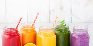 Fresh fruits and vegetables juices